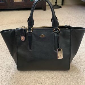 Black Soft Leather Classy Coach Handbag Satchel 🖤